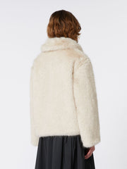 Soft-feel cropped jacket - Beige