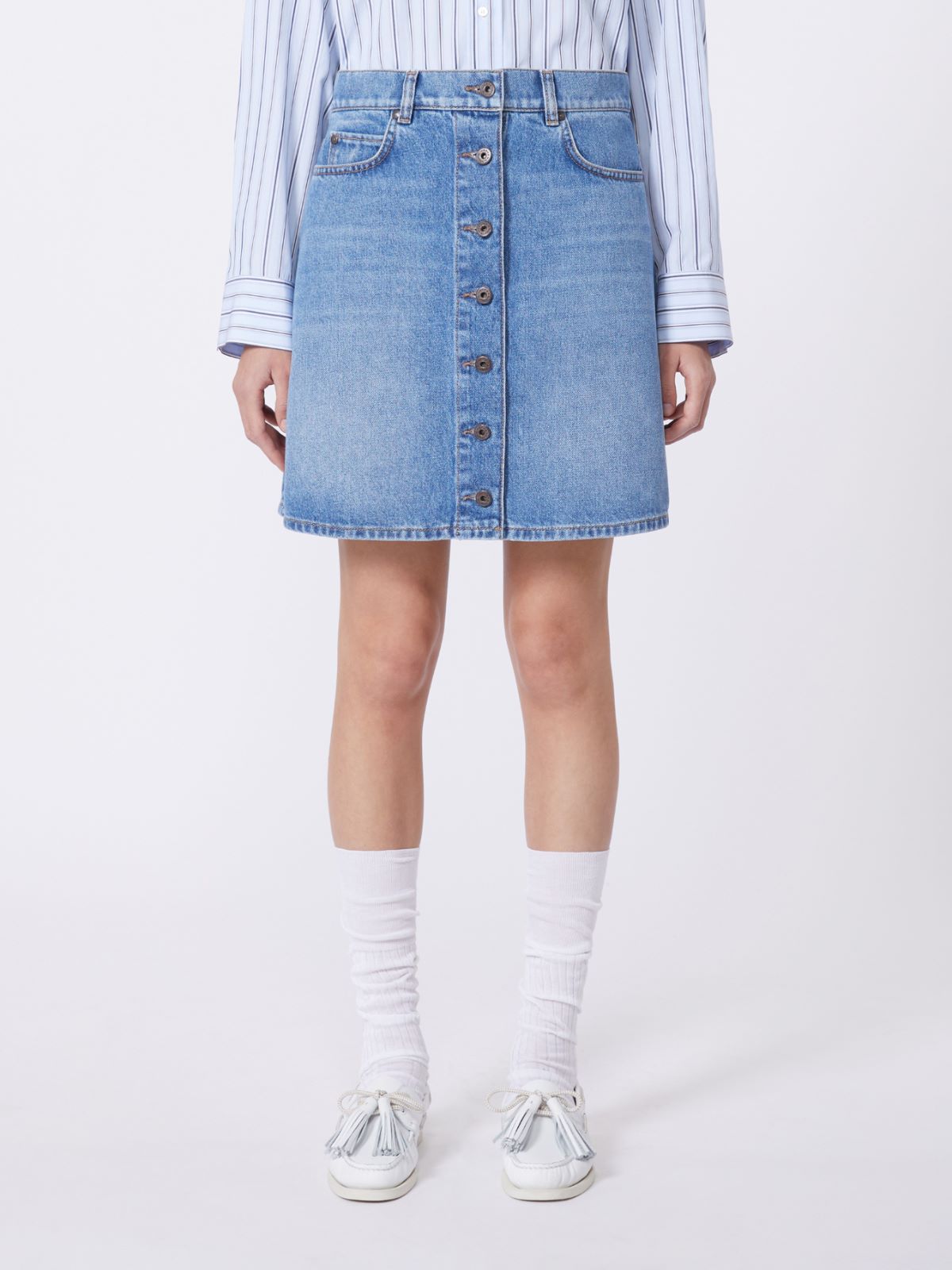 Authentic denim mini skirt - Navy