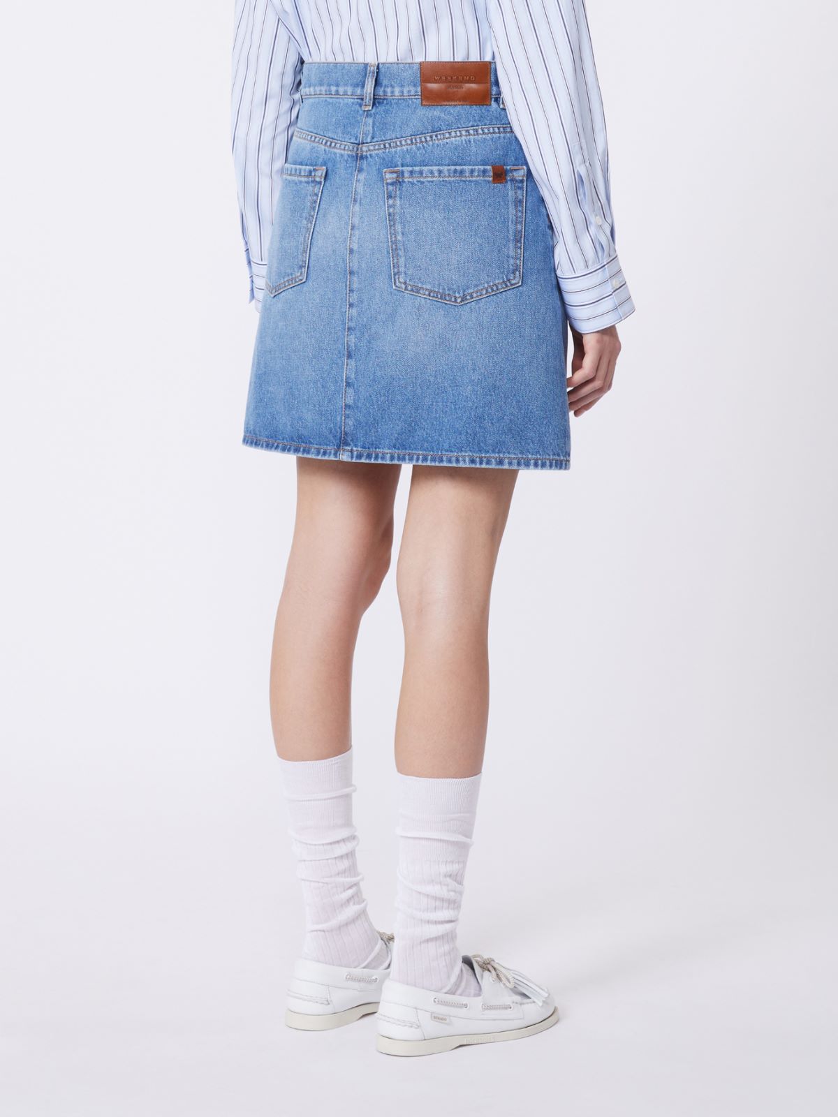 Authentic denim mini skirt - Navy