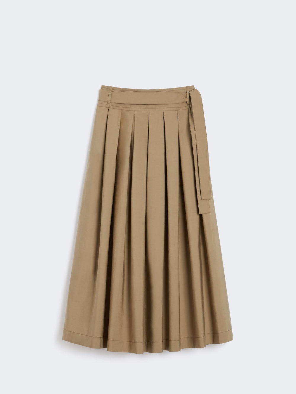 Pleated cotton skirt - Desert