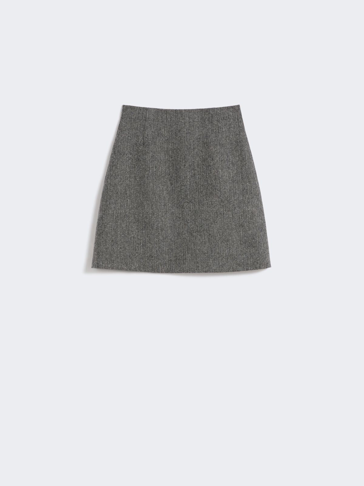 Chevron wool skirt - Dark grey