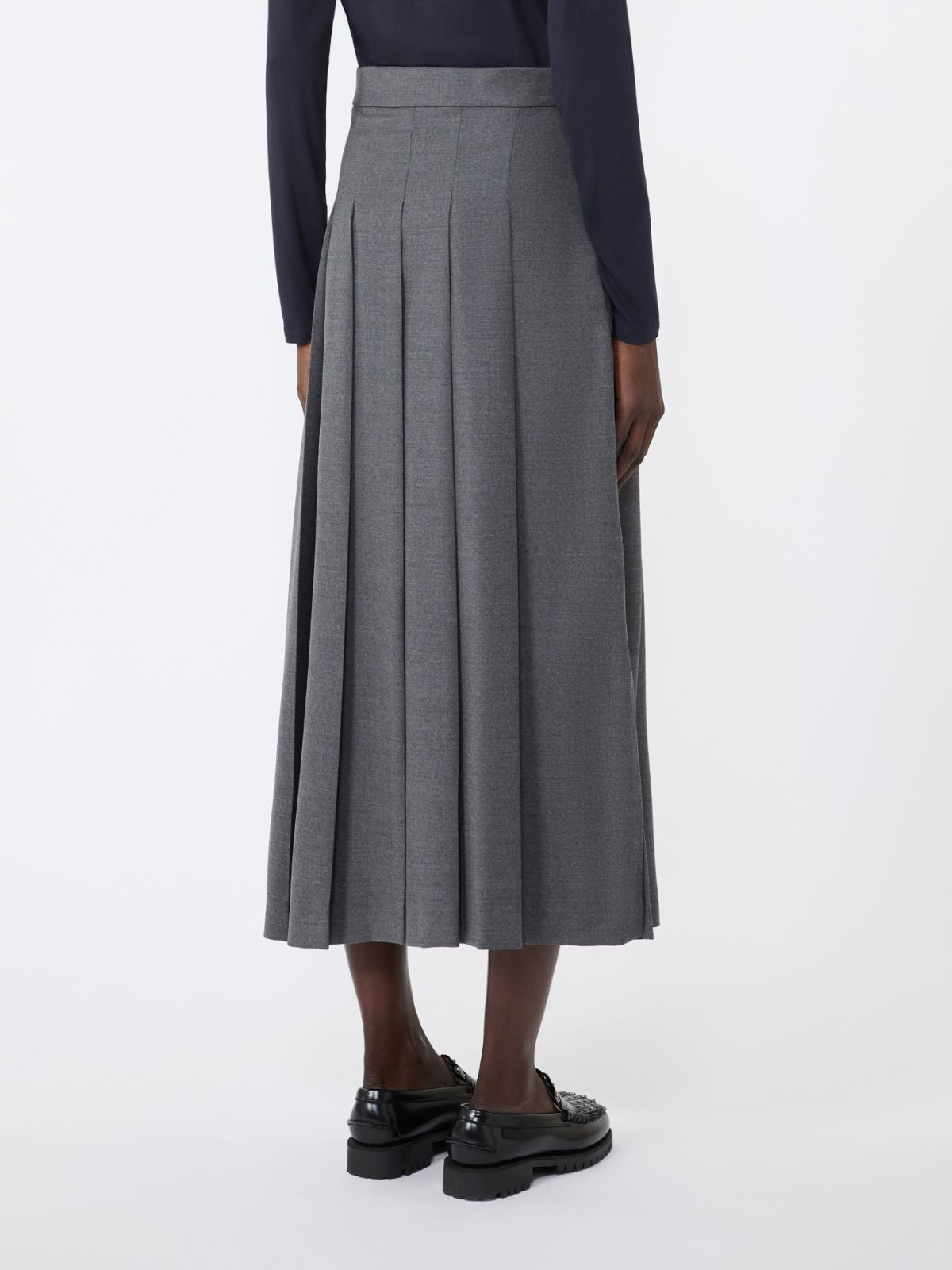 Wool wrap skirt - Medium grey