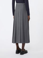 Wool wrap skirt - Medium grey