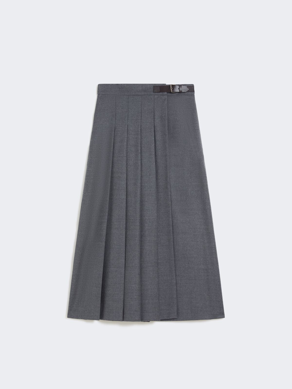 Wool wrap skirt - Medium grey