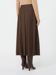 Wool wrap skirt - Chocolate