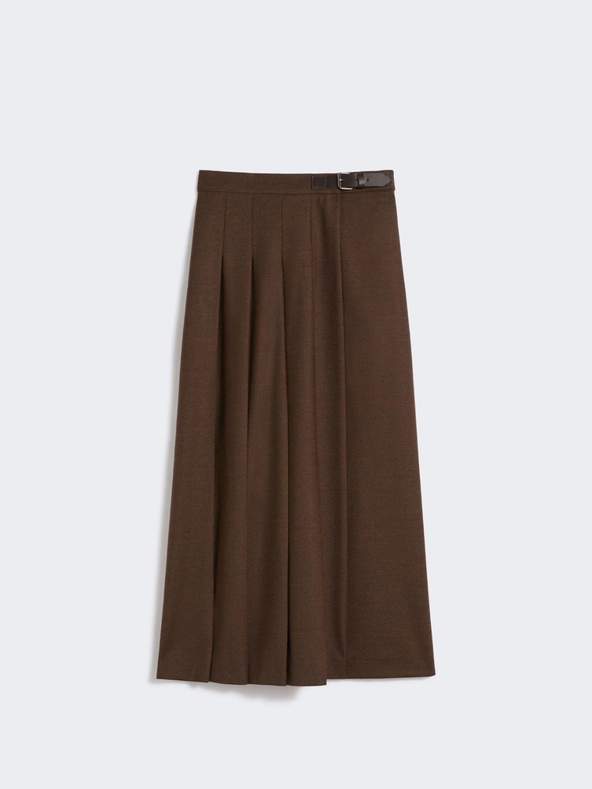 Wool wrap skirt - Chocolate