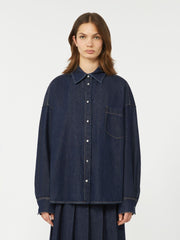 Cotton denim shirt - Navy