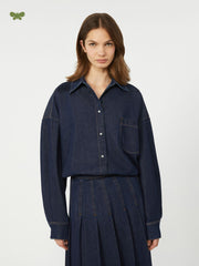 Cotton denim shirt - Navy