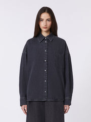 Cotton denim shirt - Black
