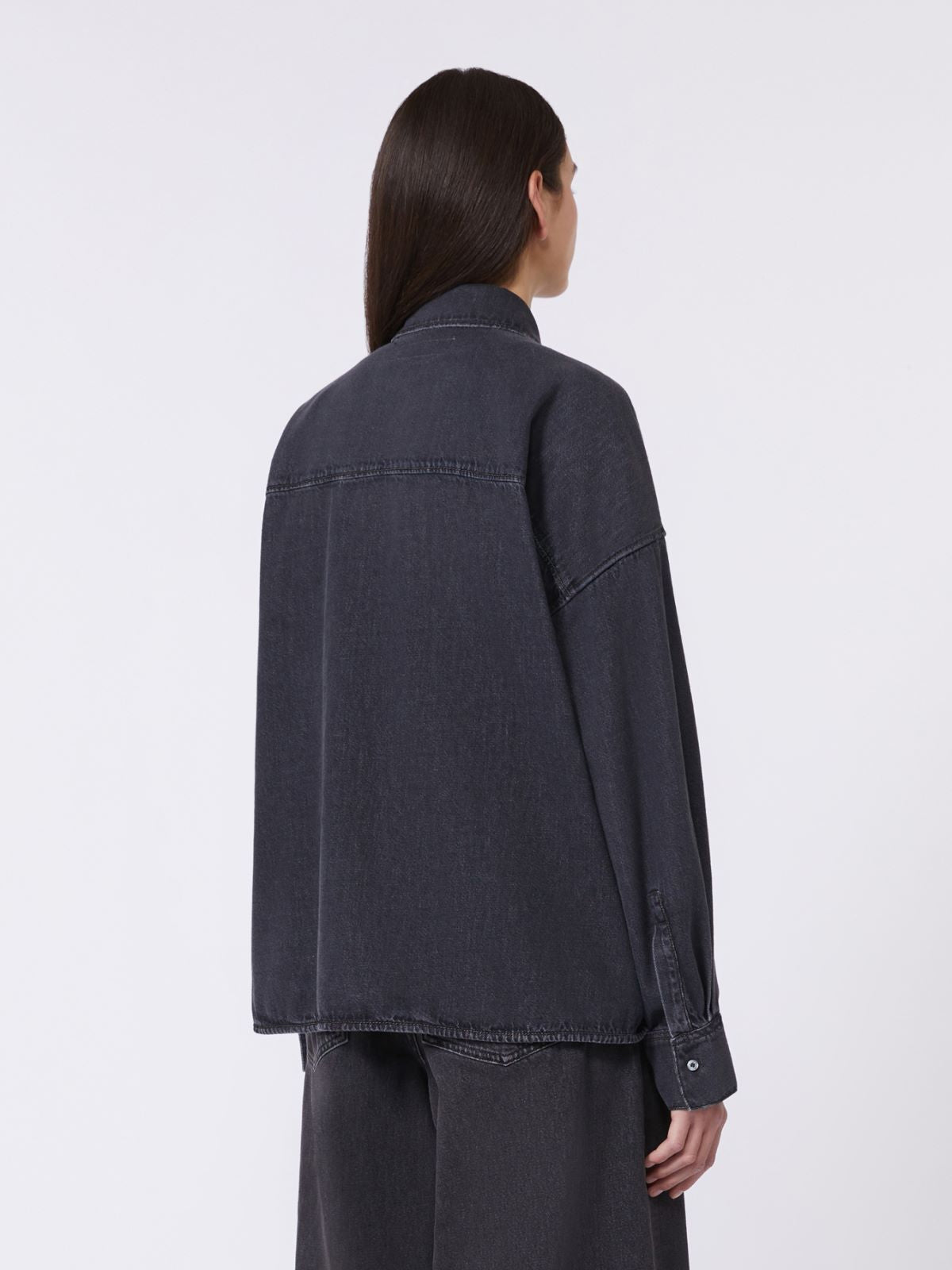 Cotton denim shirt - Black