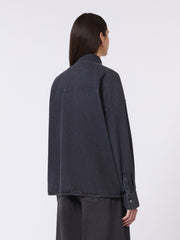 Cotton denim shirt - Black