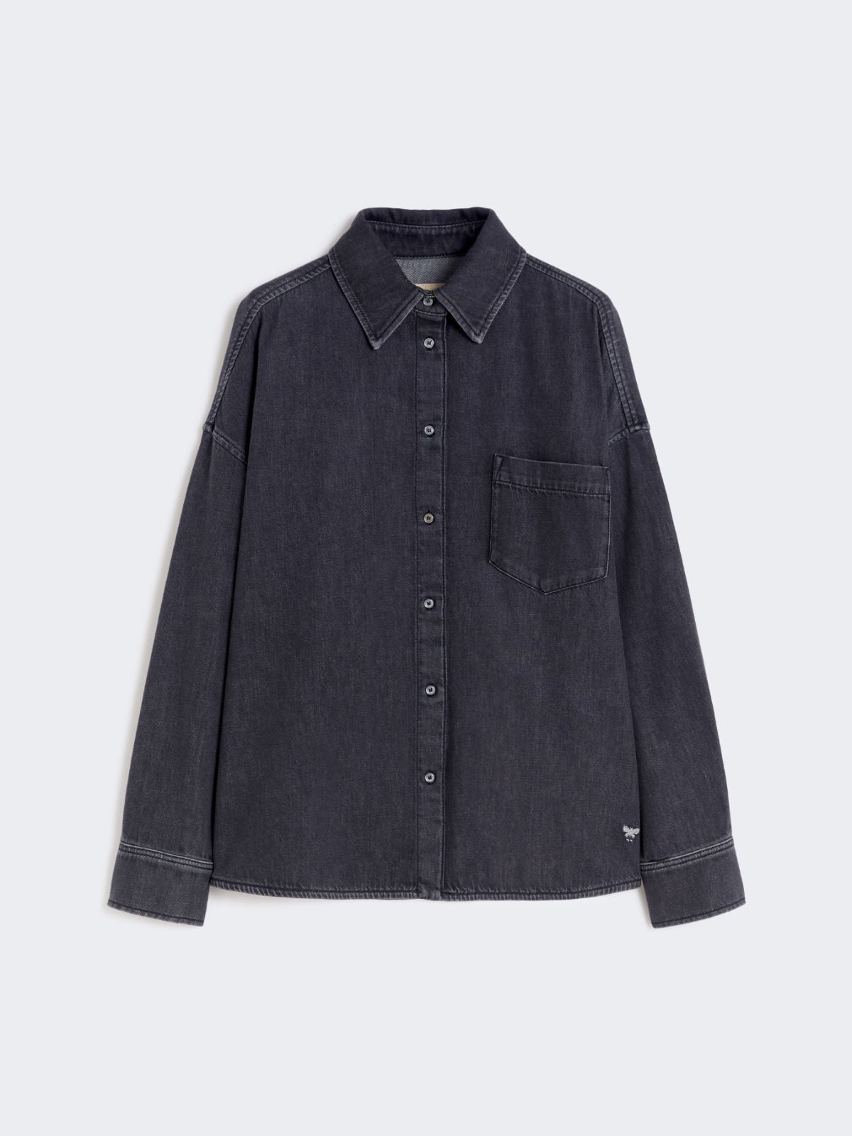 Cotton denim shirt - Black