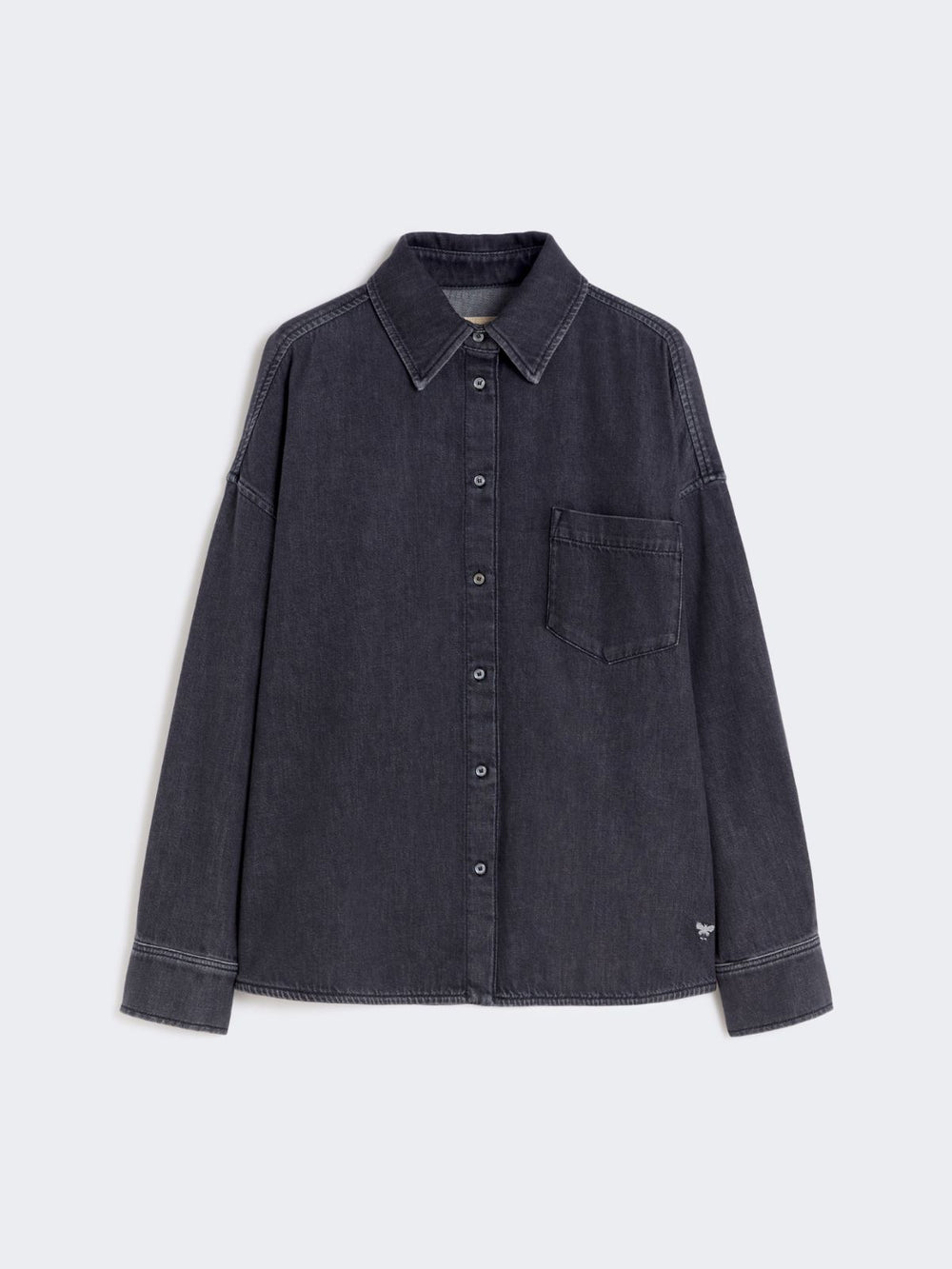 Cotton denim shirt - Black