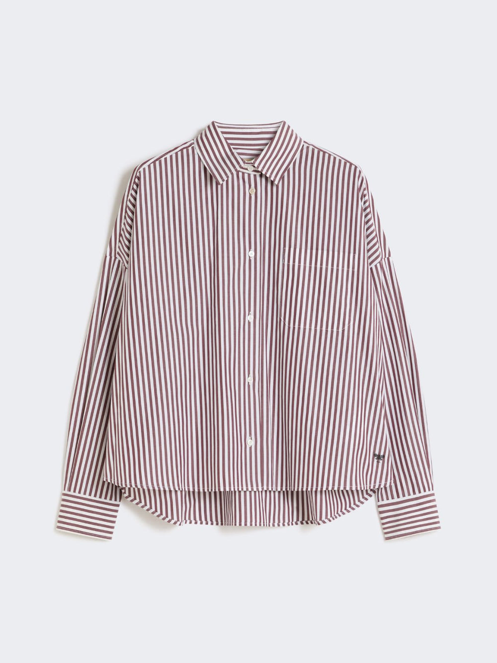 Oversized cotton shirt - Bordeaux