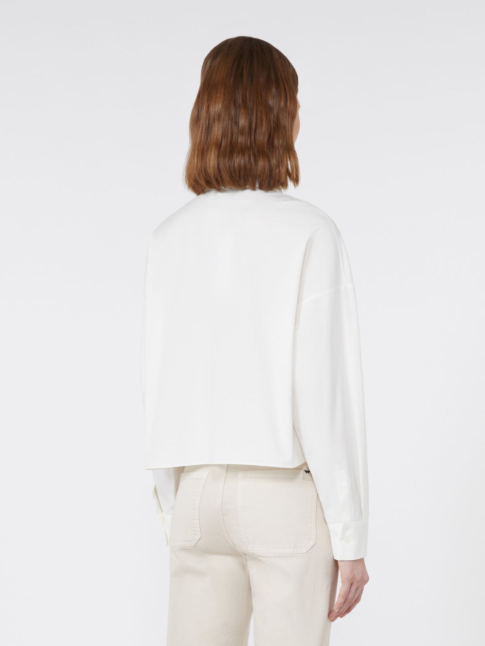 Boxy-fit heavy cotton shirt - White