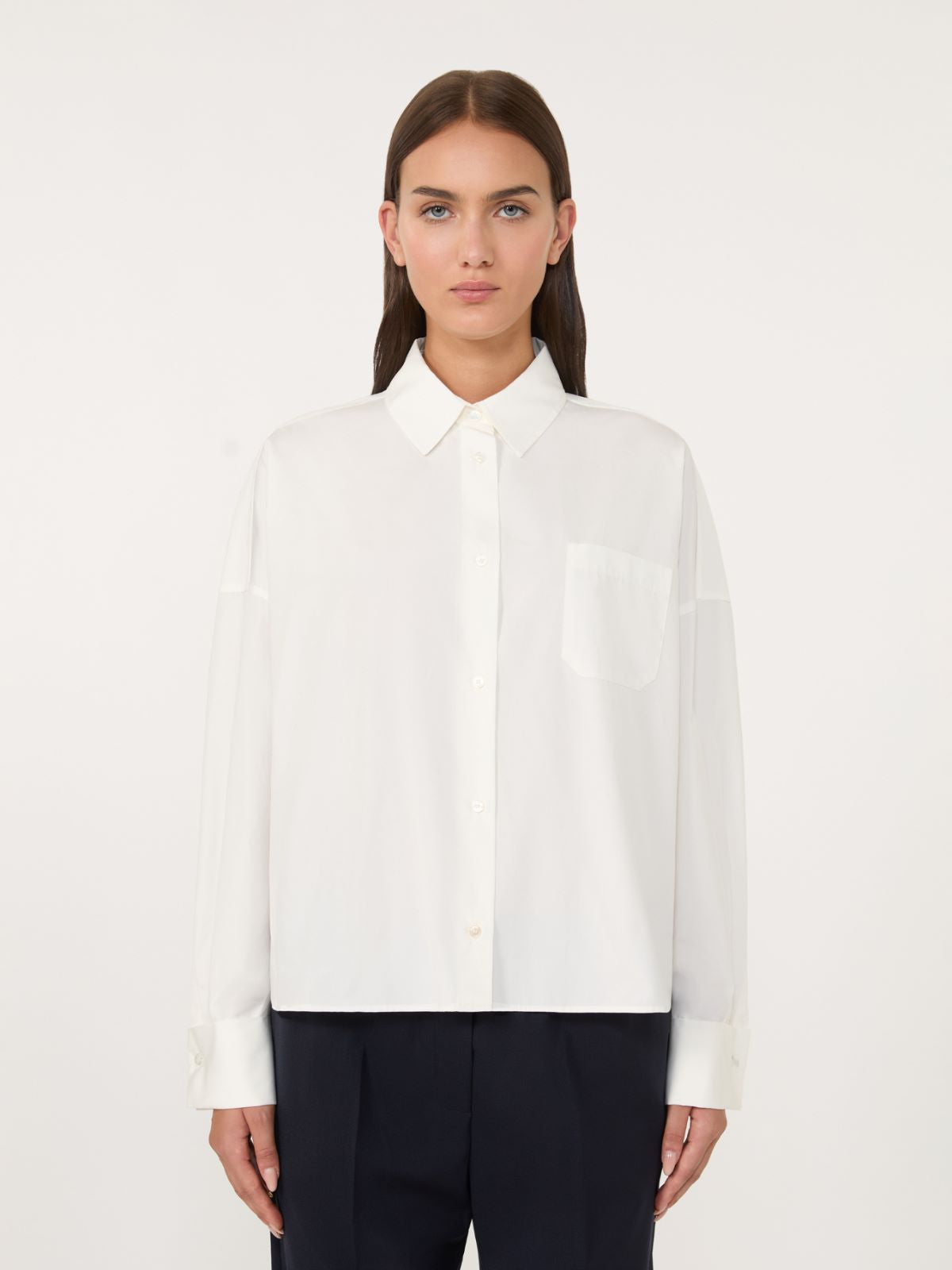 Oversized poplin shirt - White