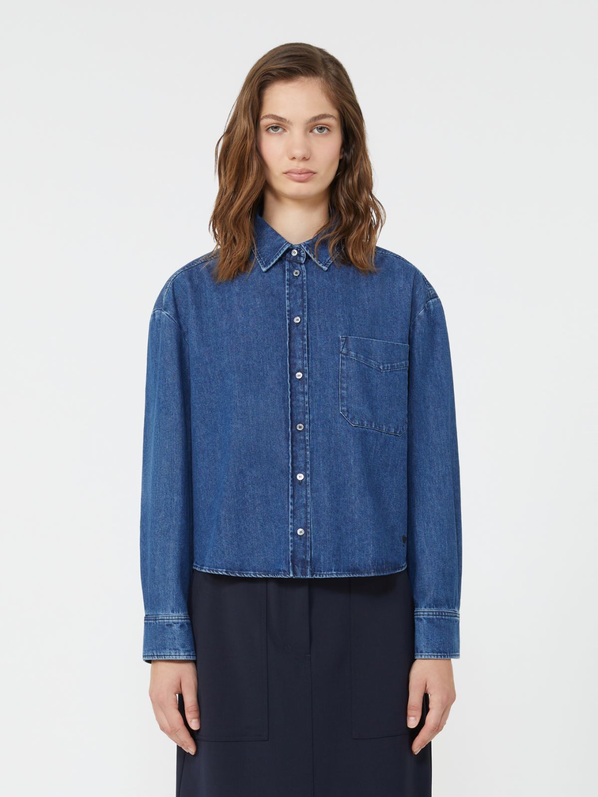 Boxy denim shirt - Navy