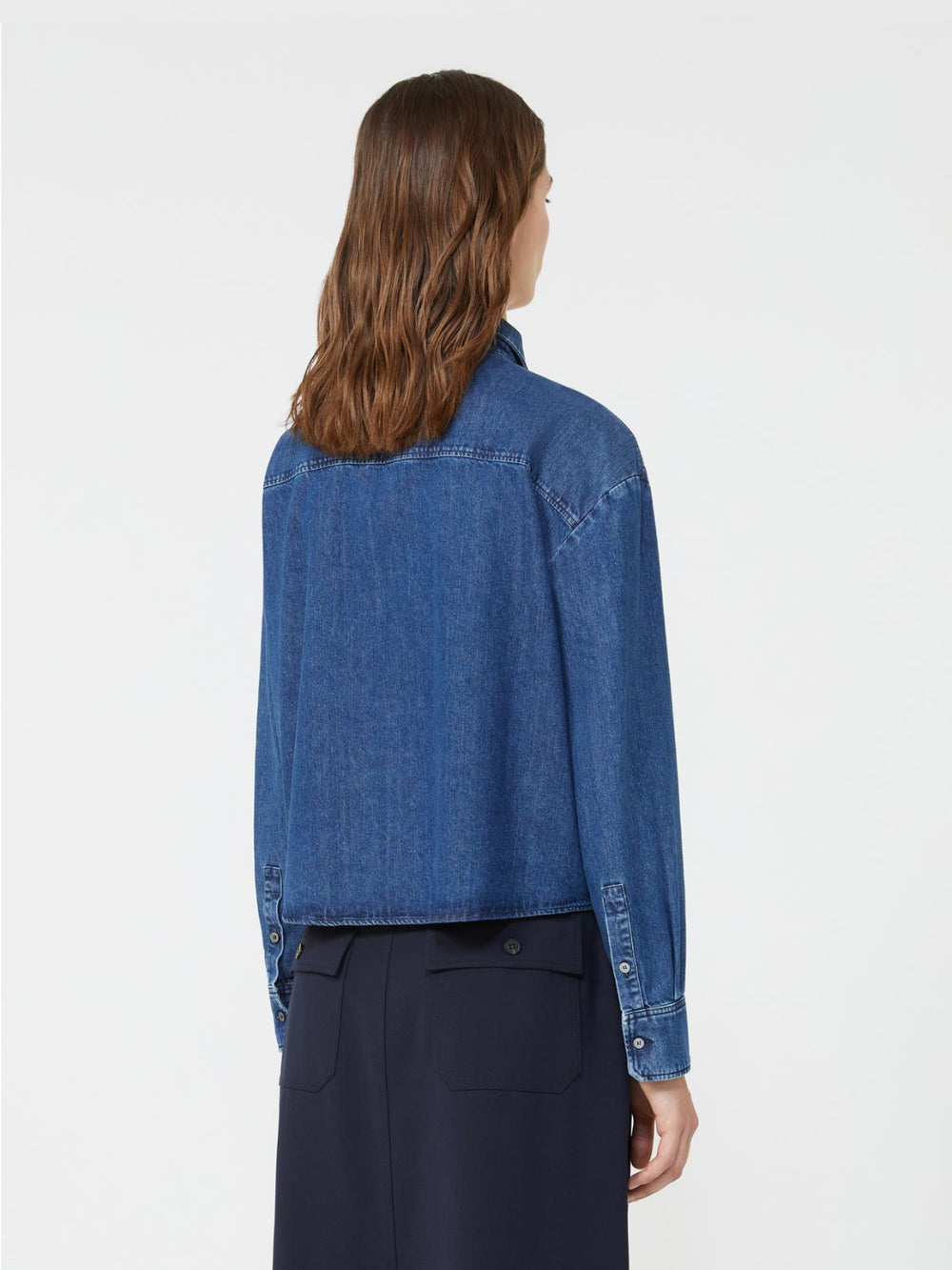 Boxy denim shirt - Navy