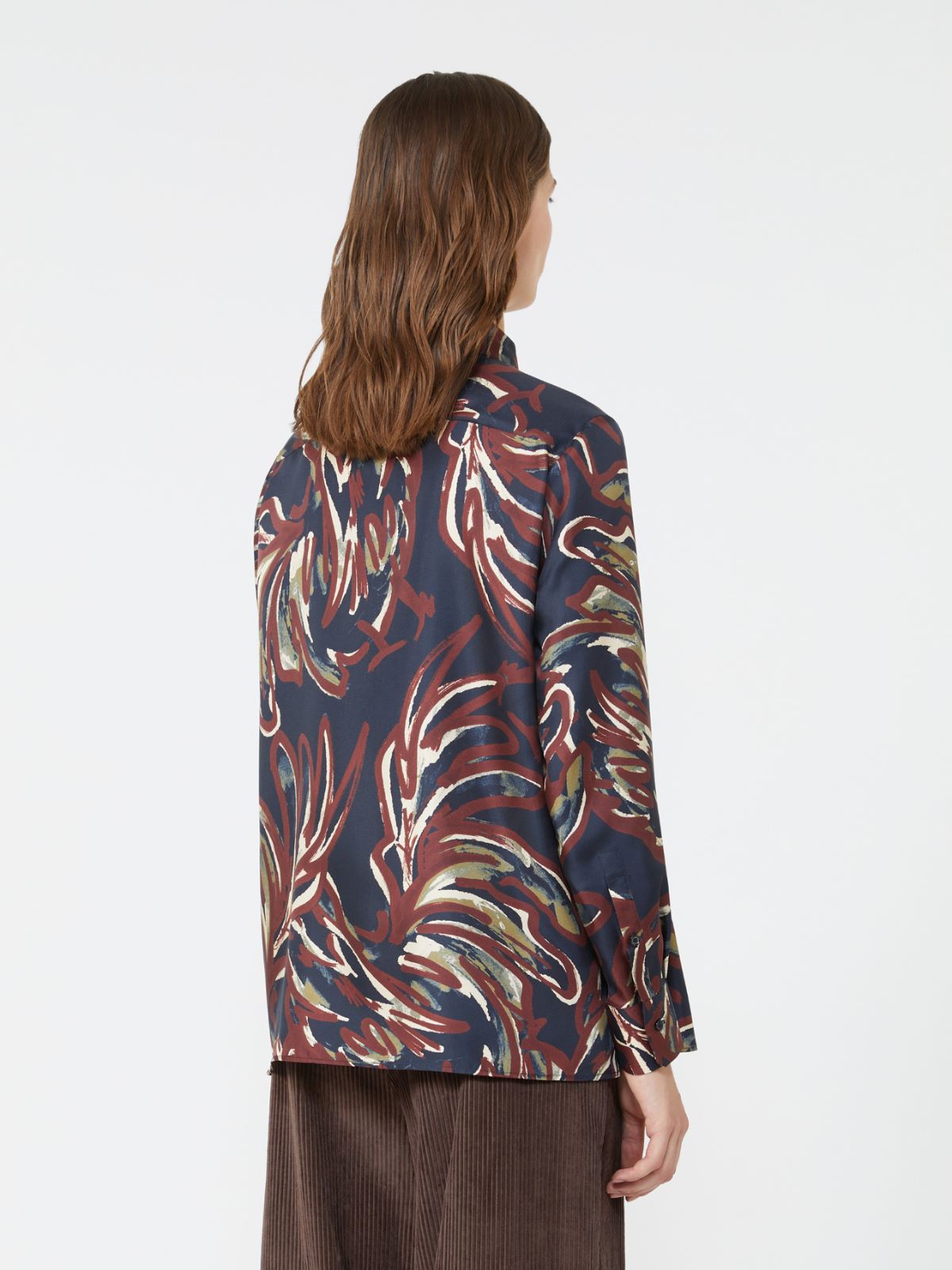 Printed twill shirt - Ultramarine