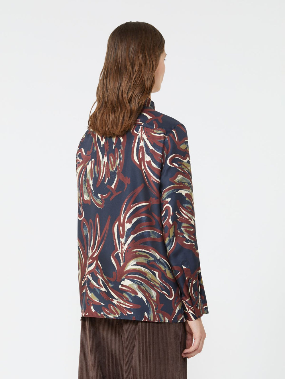 Printed twill shirt - Ultramarine