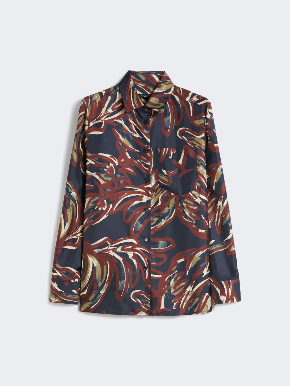 Printed twill shirt - Ultramarine
