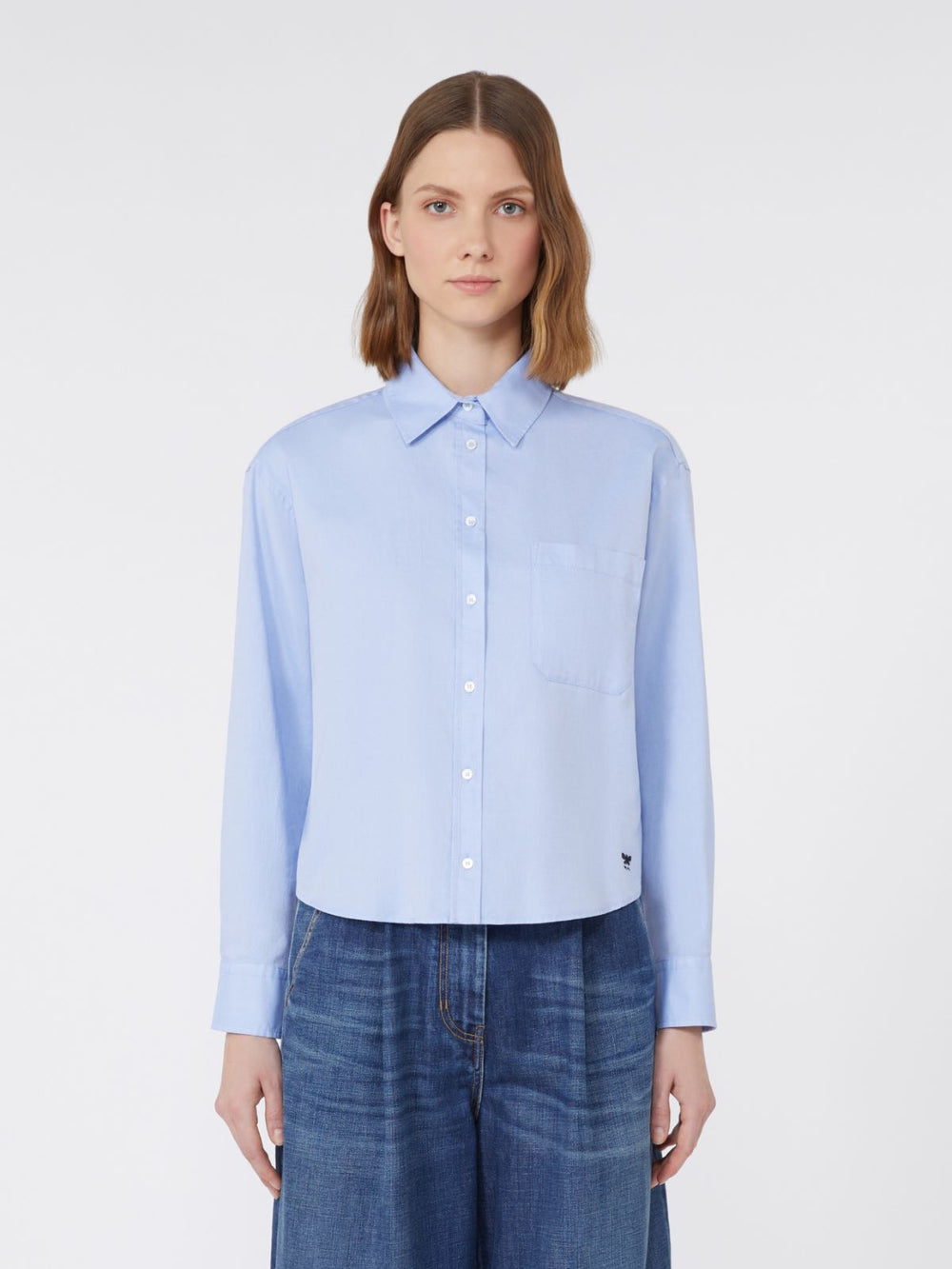 Cotton Oxford shirt - Light blue
