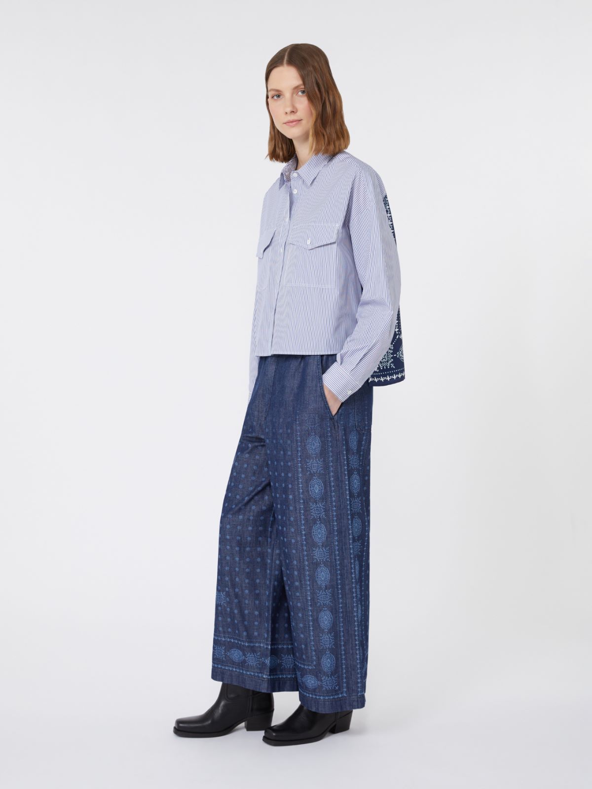 Heavy cotton canvas shirt - Navy