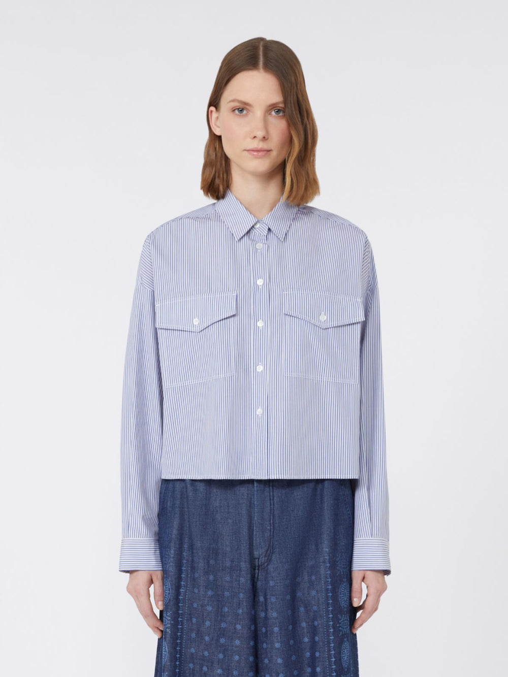Heavy cotton canvas shirt - Navy