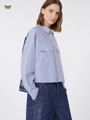 Heavy cotton canvas shirt - Navy