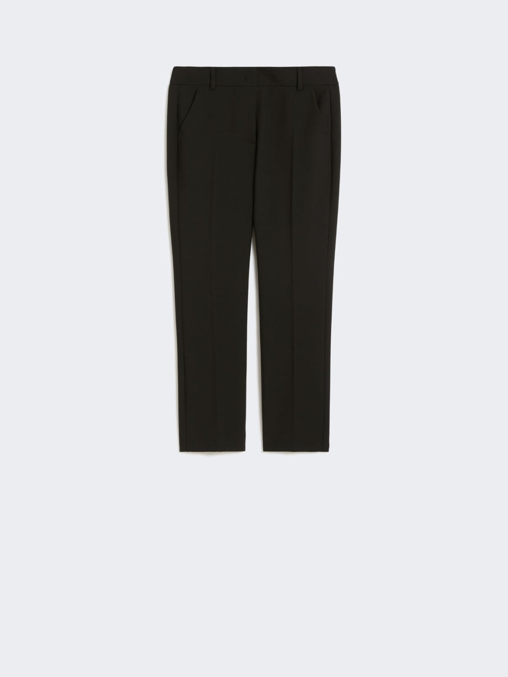 Double-faced viscose canvas trousers - Black