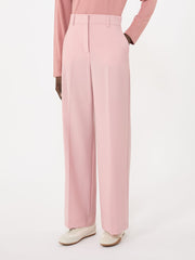 Woollen cloth palazzo trousers - Antique rose