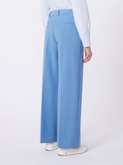 Woollen cloth palazzo trousers - Light blue