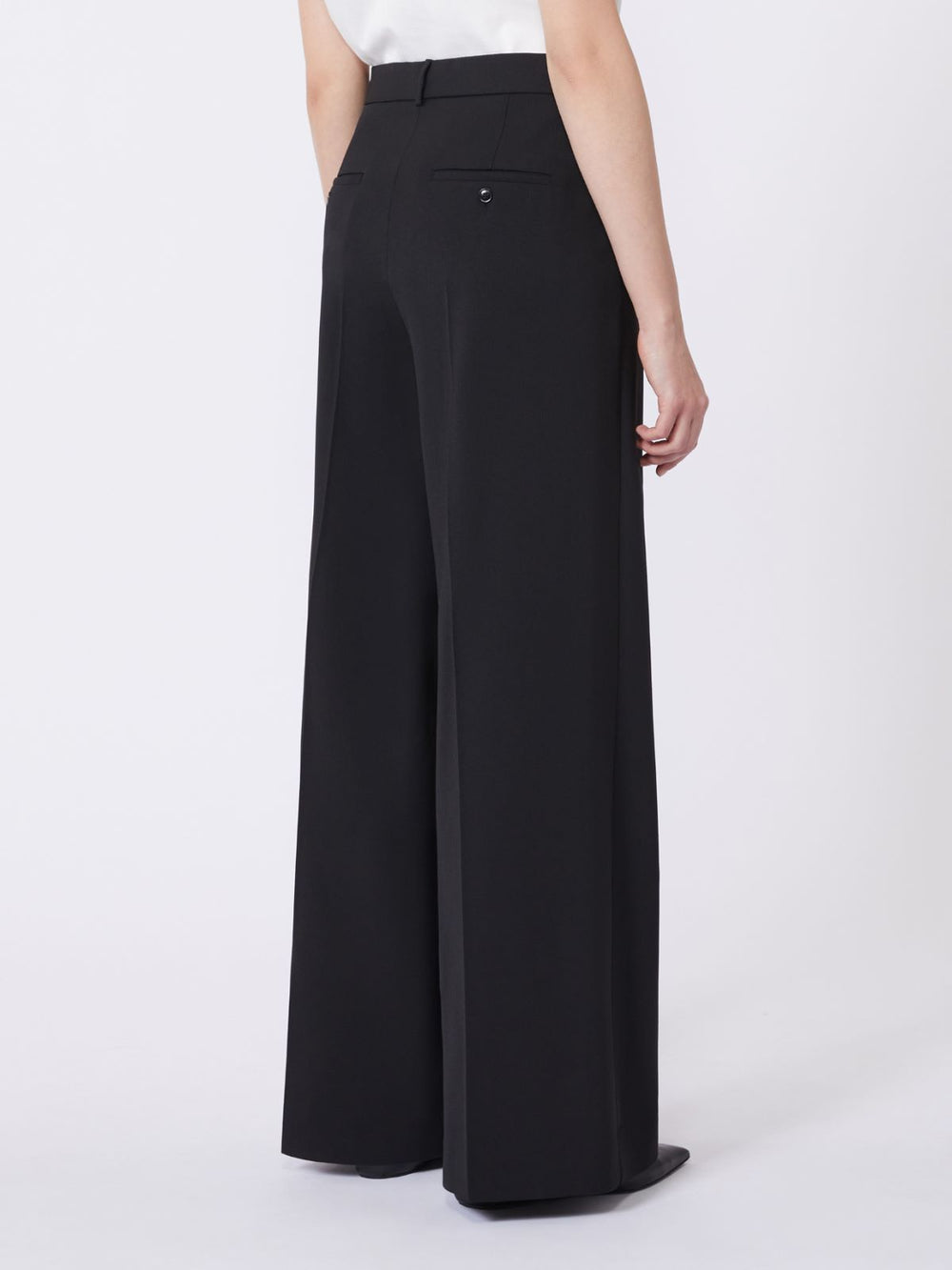 Wool-blend trousers - Black