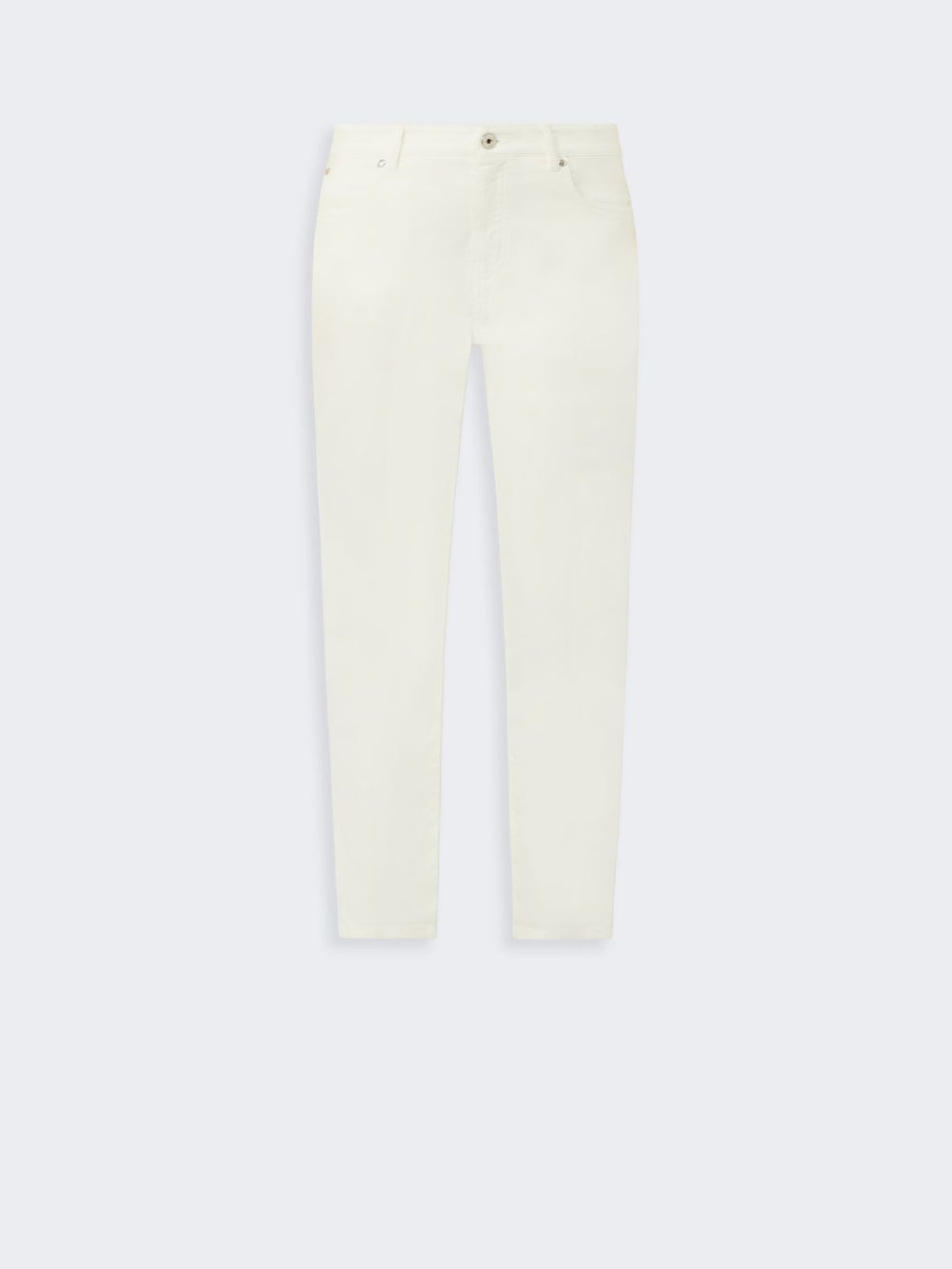 Slim-fit stretch cotton trousers - White