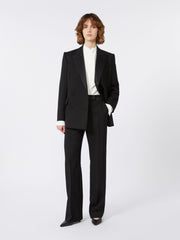 Wool cloth trousers - Black