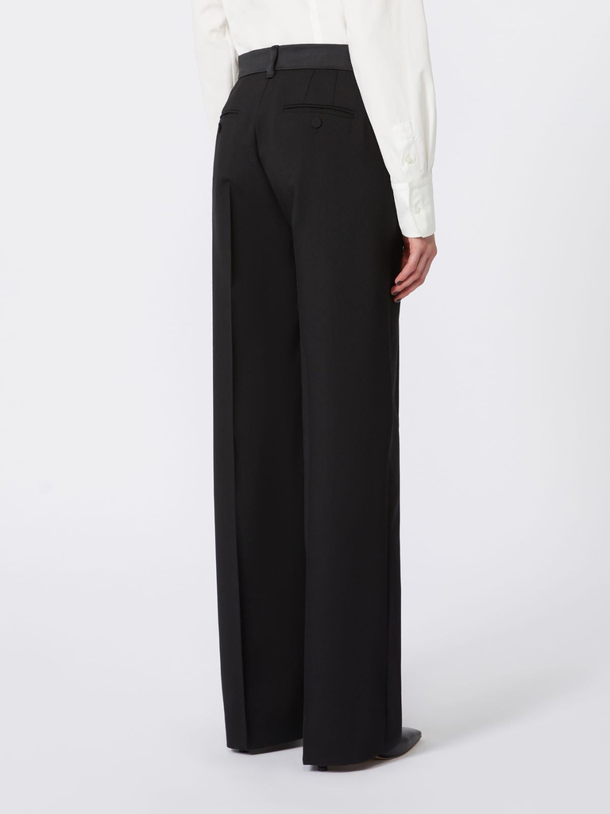 Wool cloth trousers - Black