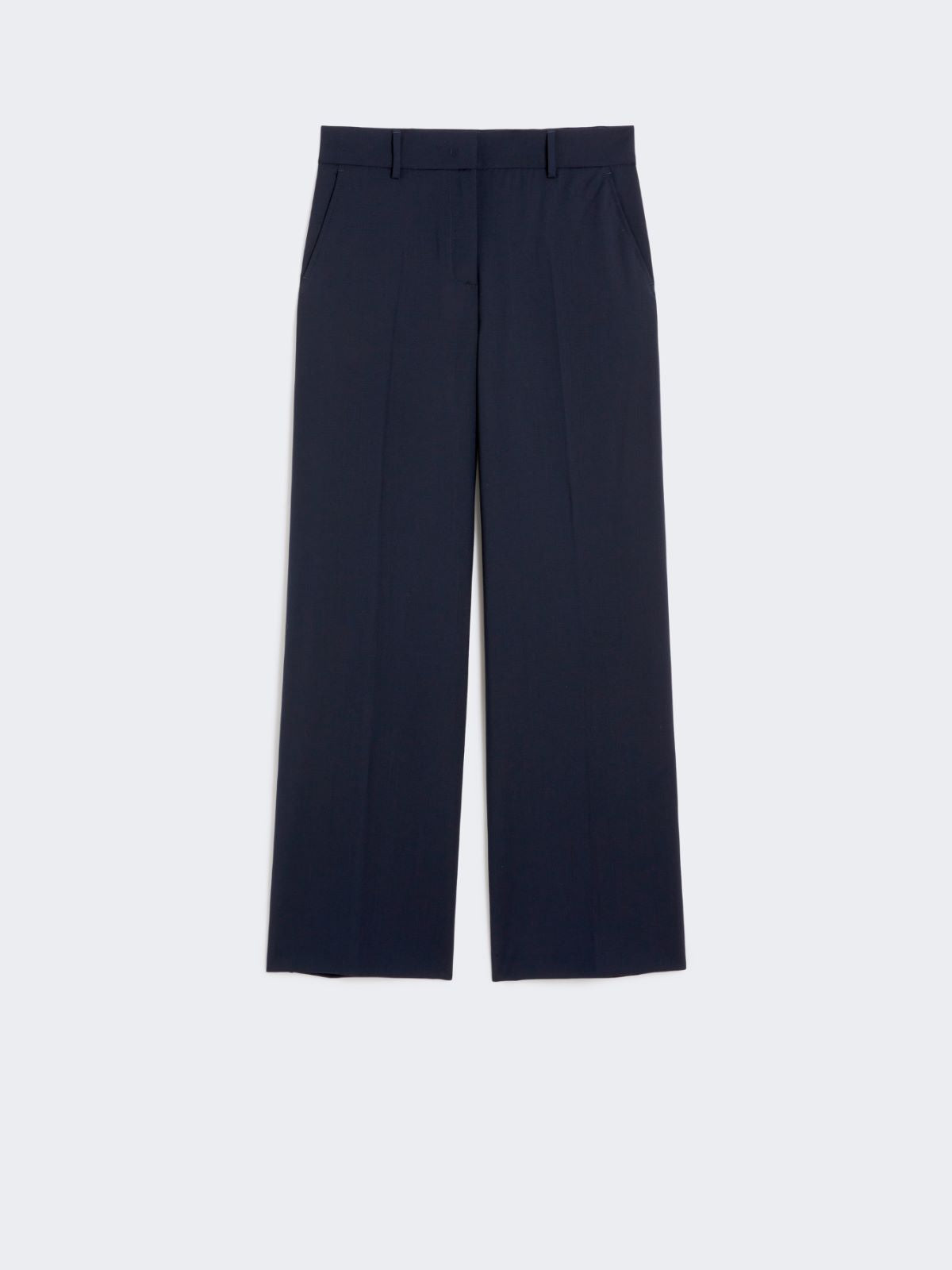 Wool palazzo trousers - Navy
