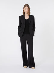 Wool palazzo trousers - Black