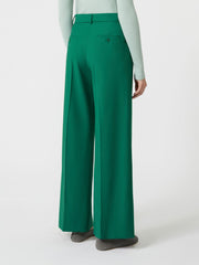 Wool palazzo trousers - Green