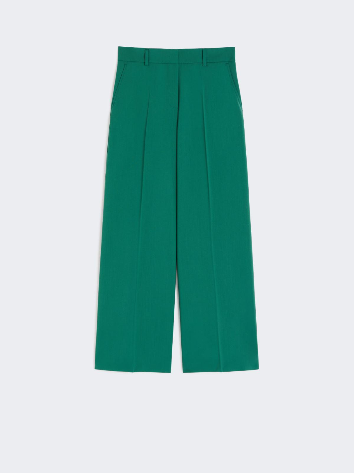 Wool palazzo trousers - Green