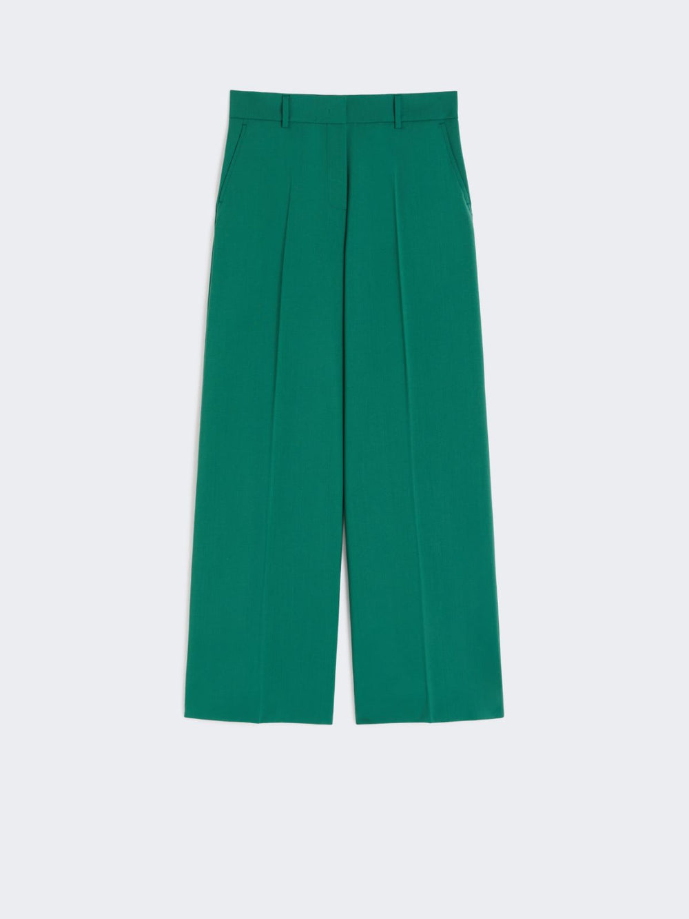 Wool palazzo trousers - Green