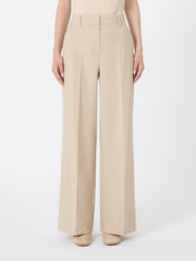 Wool palazzo trousers - Beige