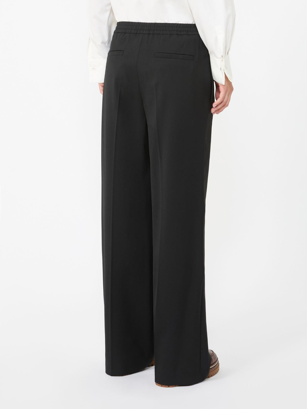 Technical gabardine wool trousers‎‎ - Black