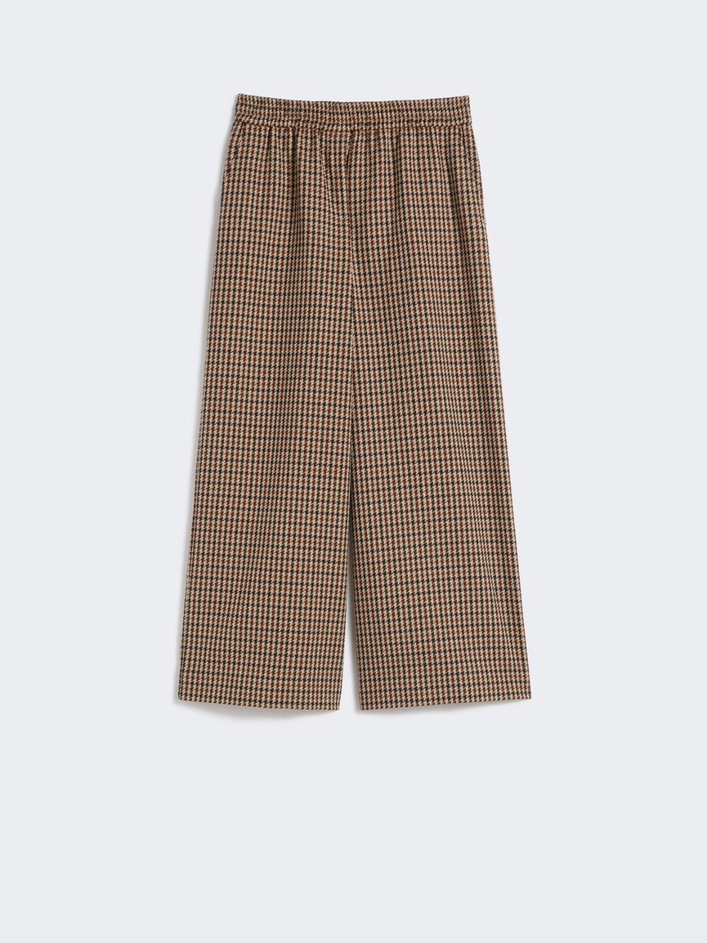 Basketweave wool and cotton trousers - Wine-coloured