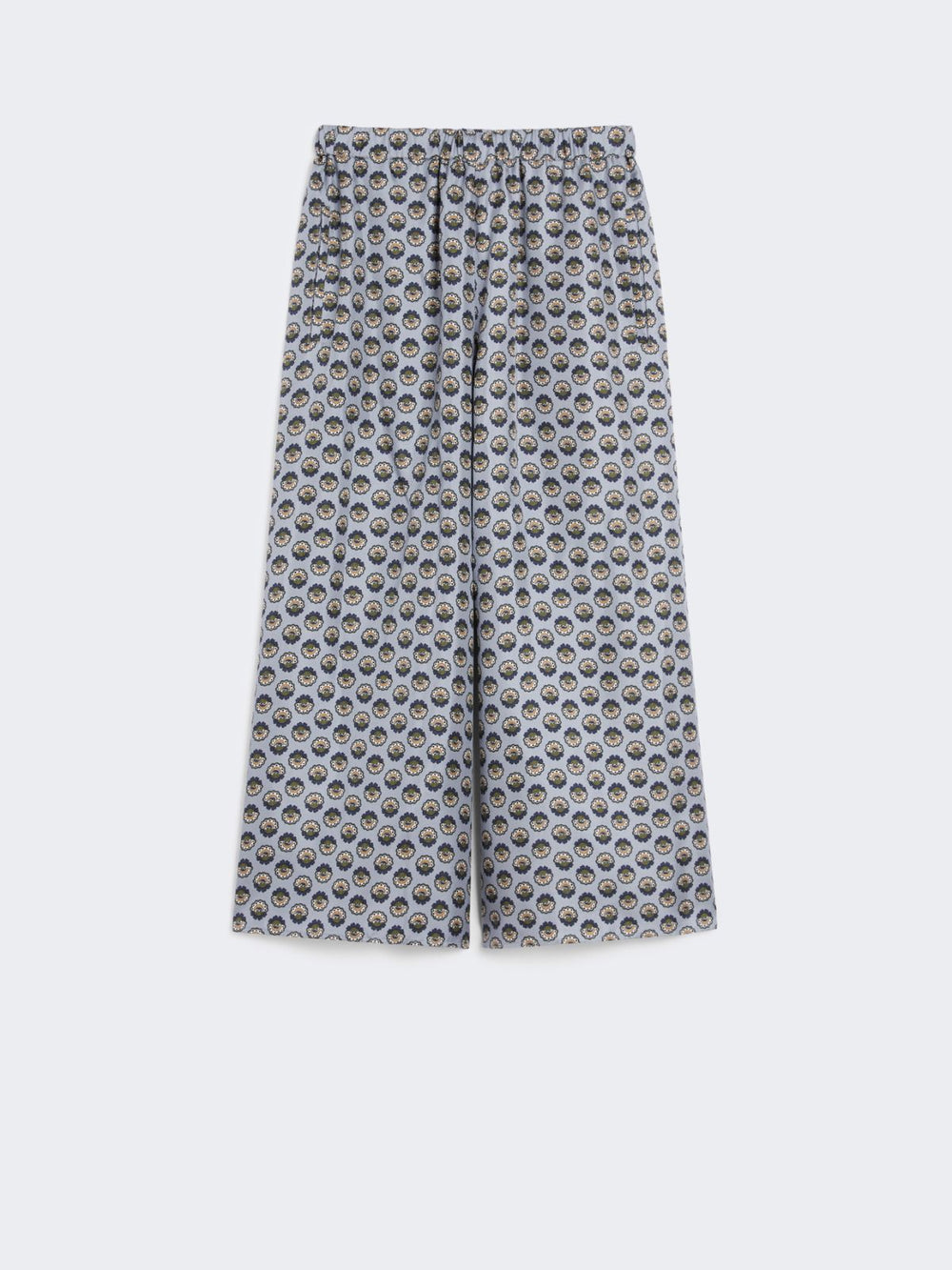 Wide-fit silk trousers - Light blue