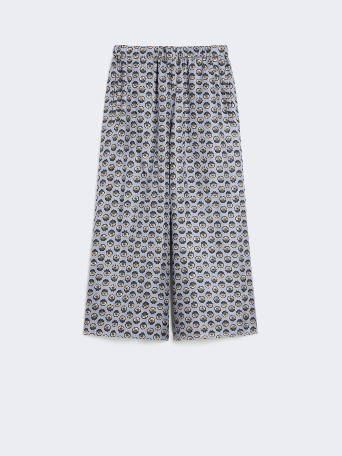 Wide-fit silk trousers - Light blue