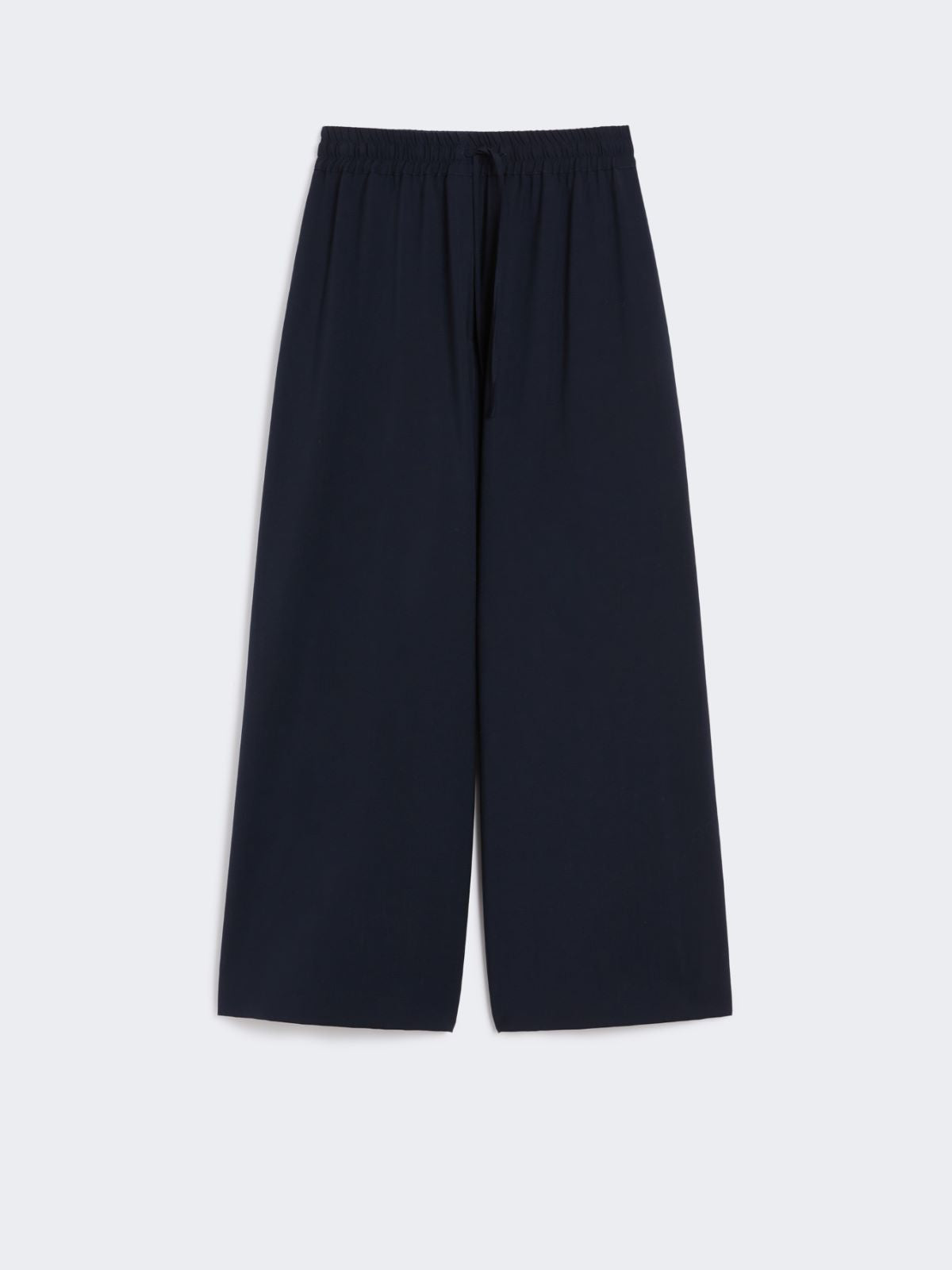 Relaxed-fit wool yarn trousers - Navy