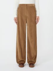 Wide-leg corduroy trousers - Hazelnut brown