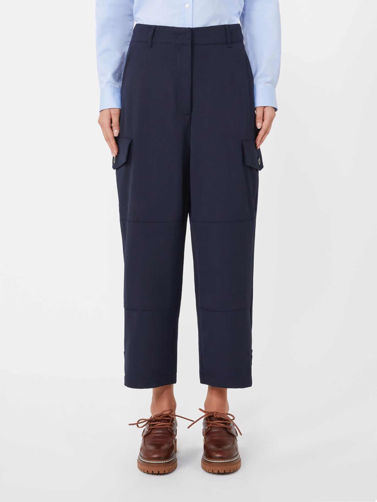 Tech wool trousers - Navy
