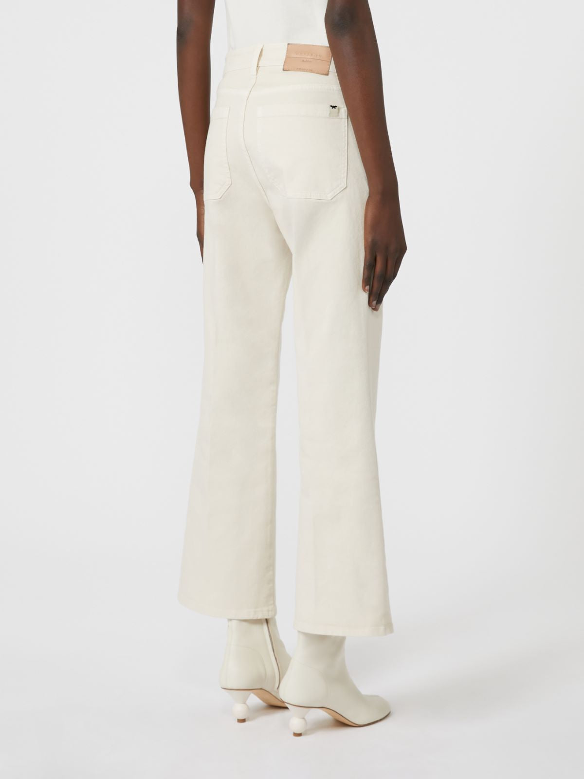Cotton bull denim jeans - Ivory